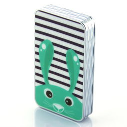 kinip10000 聚合物超薄移動電源 條紋兔A可愛卡通迷你充電寶評測